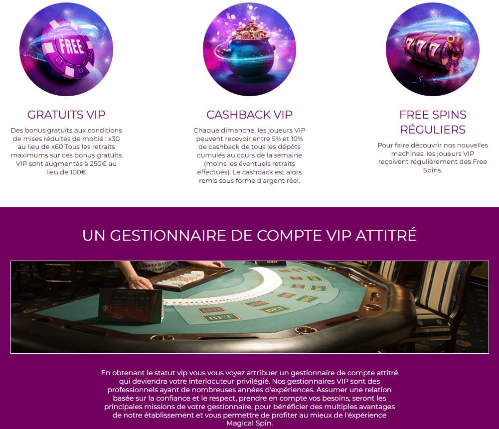 Cashback Magical Spin Casino
