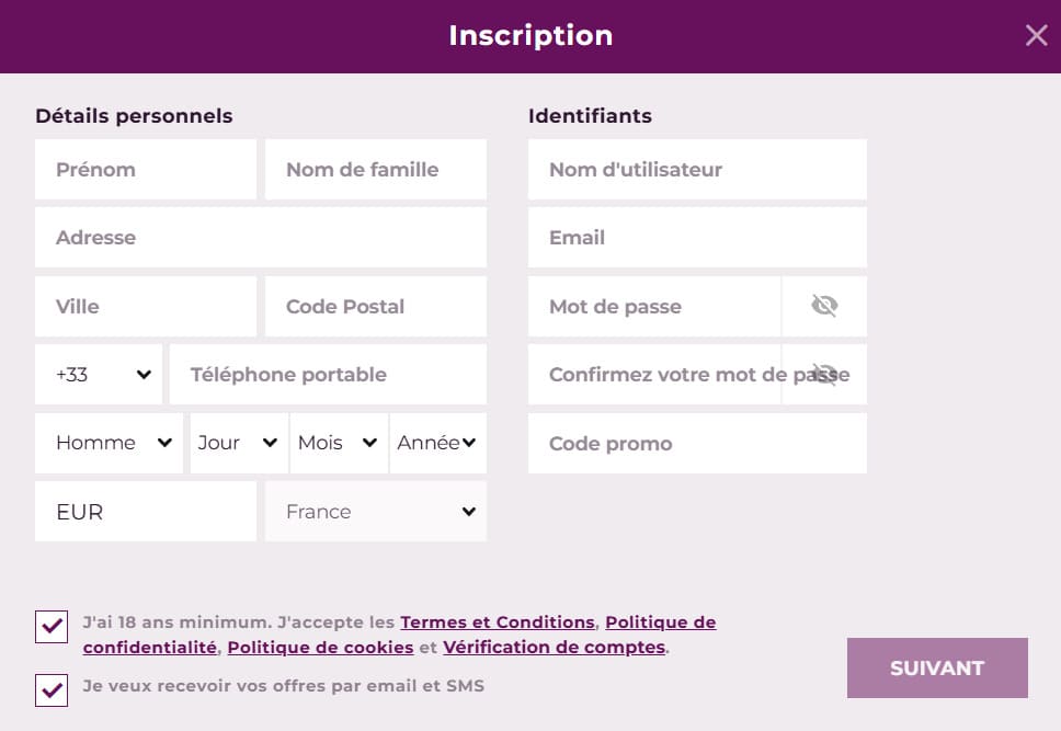 Bonus de bienvenue Magical Spin Casino