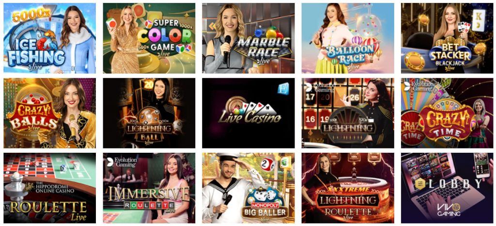 Interface mobile de Magical Spin Casino
