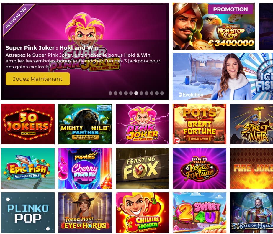 Sélection de jeux sur mobile
